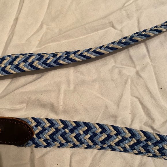 SOLD Vineyard Vines Blue Woven Stretch Knit Belt - Picture 2 of 4